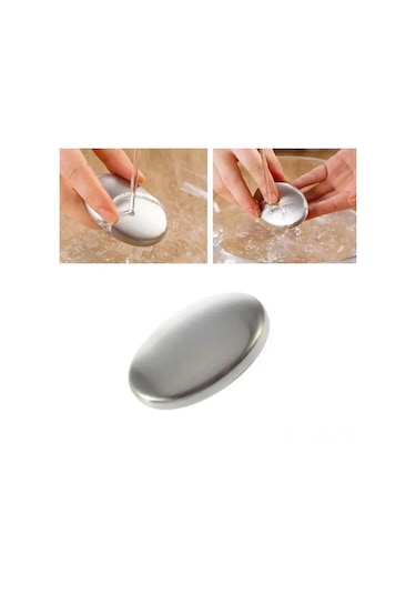 Vkemall Inox Çelik El Sabunu - Açık Kokuları Sarimsak, Soğan, Balık Etkili Olarak Temizleyen, Kompakt Ve Dayanıklı Mutfak/banyo Aleti