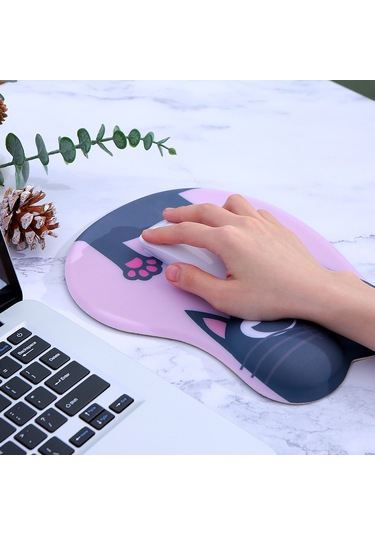Skycity Kedi/rabbit/bowknot Desenli Silikon Fare Pedini, Dizaynlı Bilek Desteği İle Kaydırma Kabiliyeti Ve Kesin Konumlandırma Özelliğiyle