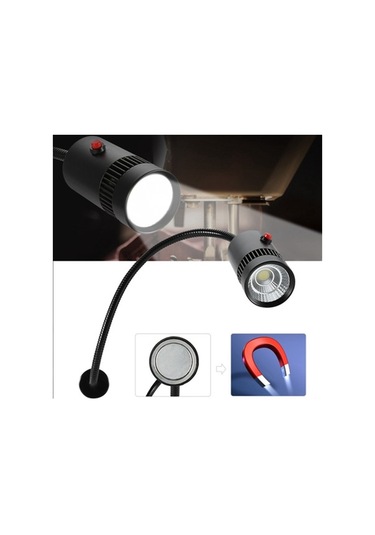 Fortunelane 7'lik Led Çalışma Lambası, Manyetik Tabanlı, 360 Esnek Boyun, Yüksek Parlaklık, Alüminyum Gövde, Ip44 Su Geçirmez, En Diğer