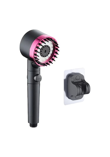 Yaozixa Siyah A Modeli Filtreli Duş Başlığı: 3 Modlu Masajlı, Suyunu Durdurma Düğmesi, Pp Filtre + Deliksiz Kurulum Desteği Diğer