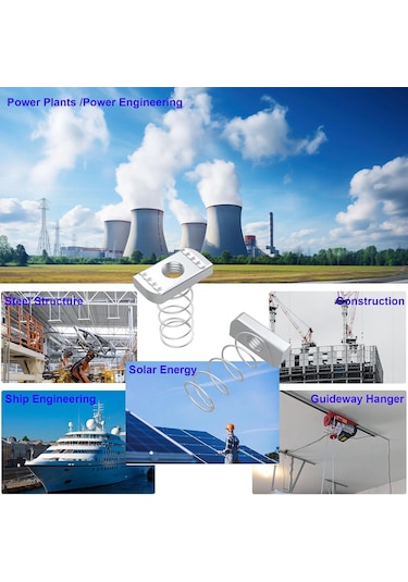 Xurunkeji 3/8 İnç-16 Strut Kanal Somunları, Strut Kanalı İçin Yaylı Strut Kanal Konik Somunları, Güneş Paneli Montajlarını Kolayca Bulma 15x10x10cm Xurunkeji 3/8 İnç-16 Strut Kanal Somunları, Strut Kanalı İçin Yaylı Strut Kanal Konik Somunları, Güneş Paneli Montajlarını Kolayca Bulma 15x10x10cm