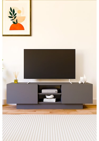 Dora Tv Sehpası, Tv Standı, Televizyon Ünitesi Antrasit