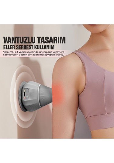 Relaxus 4 Başlıklı Silikon Vücut Masaj Aleti Şarjlı