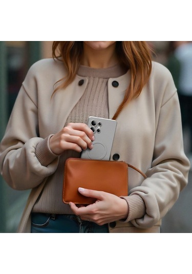 Galaxy Uyumlu S25 Ultra Kılıf Magsafe Uyumlu Amazingthing Minimal Air Serisi Kapak Titanyum - Gri