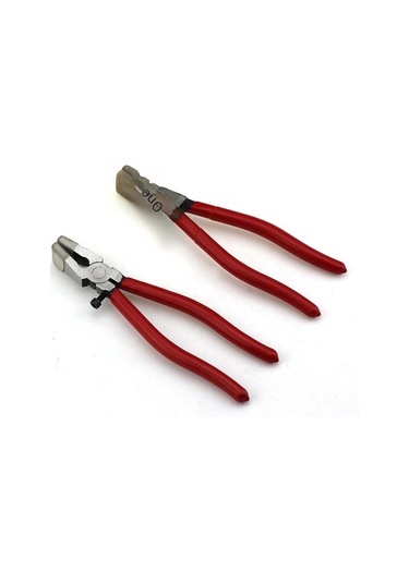 Besthome1 8 İnç Cam Kenar Düzeltici Pense: Ergonomik Kırmızı Saplı, Cam Kenarlarını Kesip Düzenlemek İçin Özel Araç, Kaplama