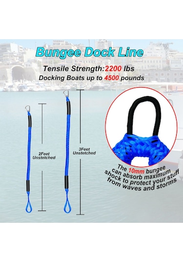 2 Adet 60 Cm Kancalı Esnek Bağlama Kayışı 816 Kg - Atv, Tekne, Pikap İçin