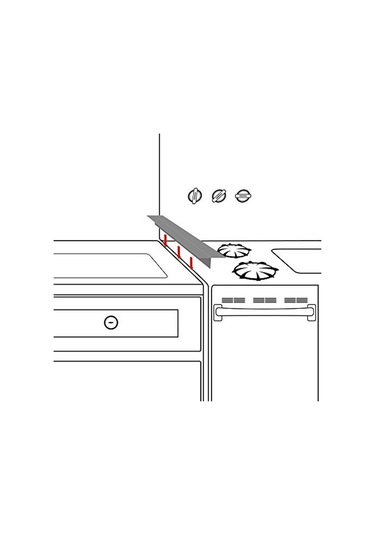 Cbtx Gaz Sobası Yarık Şerit Zehirli Toz Geçirmez Su Geçirmez Mutfak Siyah Sızdırmazlık Şeridi, Boyut: 53.5 5 1cm Siyah