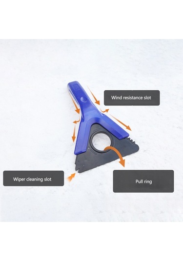Adet Araba Cam Kar Küreği Çok İşlevli Kar Buz Don Küreği Silecek Koruma Kaymaz Saplı Kış Kar Kazıyıcı