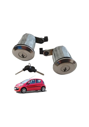 Peugeot 107 Citroen C1 Toyota Aygo 05-14 İçin Silindir Kapı Kilidi Silindir Anahtar Seti