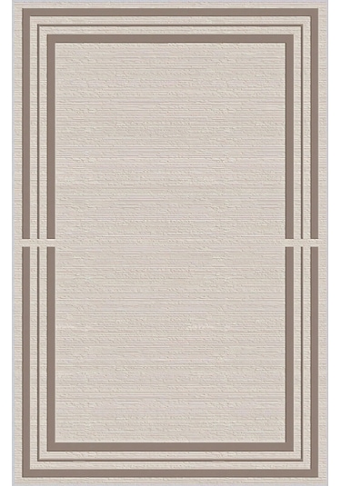 Rovigo Home Dijital Baskı Yıkanabilir Kaymaz Taban Salon Halısı Rvg0466 Kahverengi