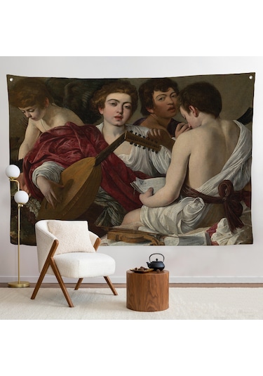 Caravaggio - Müzisyenler Duvar Örtüsü - The Musicians-7144