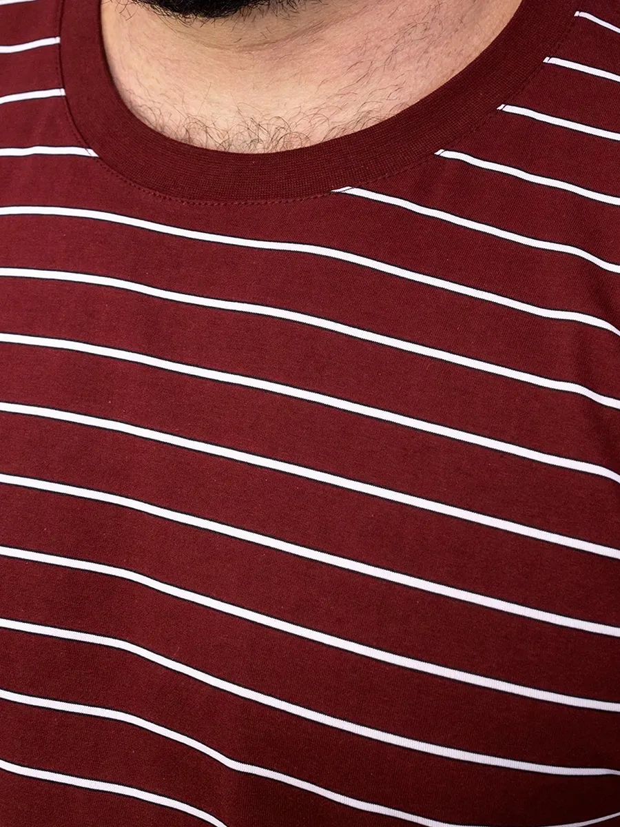 Happyfox Baskılı Büyük Beden Pamuklu Tişört 114523241 Bordo