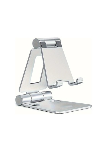 Xuweiwei Ayarlı Alüminyum Alşım Evrensel Mobil Cihaz Tutucu Gümüşi Dayanıklı Taşınabilir Gümüşi