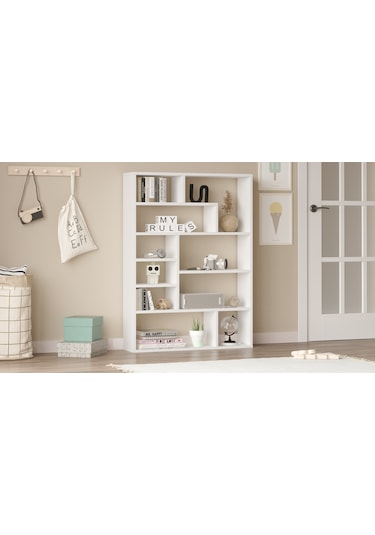 Robin Home Felix Kitaplık 124cm Beyaz