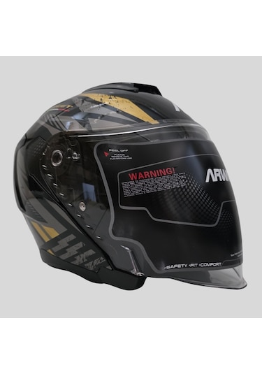 Arwic Street Model Yarım Motosiklet Kaskı Ar836 Sarı