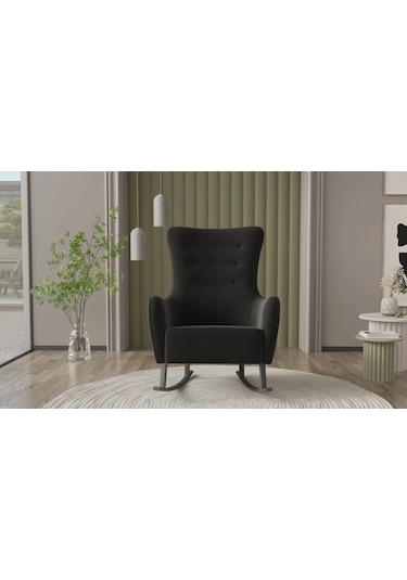 Roma Sallanır Berjer - Siyah Siyah