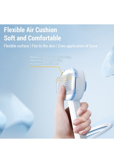 Mufunye Otomatik Temizlenen Kedi Fırçası Paslanmaz Çelik İğneler Ve Elastik Hava Yastığı