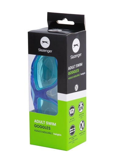 Slazenger Yetişkin Yüzücü Gözlüğü Gl6 Blueclearclear Mavi
