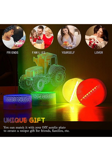 Xurunkeji 2'li Paket 3d Gece Led Işıklı Lamba Tabanı + Uzaktan Kumanda + Usb Kablo, Akrilik Beyaz İçin 16 Renk Işık Gösterisi Ekran Standı Beyaz