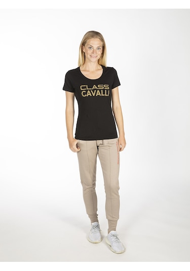 ROBERTO CAVALLI  Kadın T'shirt RRC6002L Siyah