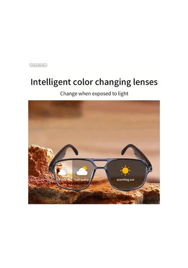 Honeybeeshop Lıfebee Siyah Akıllı Ses Gözlük Dokunmatik Kontrol Kablosuz Kulaklık Mikrofon Usb Şarj Eller Serbest Aramalar Sesli Asistan Uyumlu