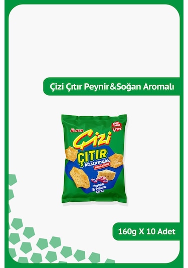 Çizi Çıtır - Peynir&soğan Aromalı - Parti Boy - 160 Gram - 10 Adet