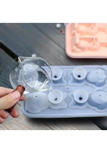 Ganzhoushop Topu Siyah Küp Buz Kalıbı Hayvan Figürlü 2'li Paket Silikon Küp - Ambition Pm Siyah