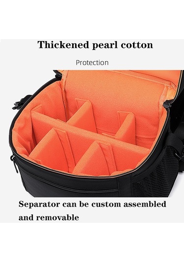 Sones Büyük Kapasiteli Su Geçirmez Sırt Çantası Seyahat Omuzları Kamera Çantaları Siyah Izgara İç Kırmızı