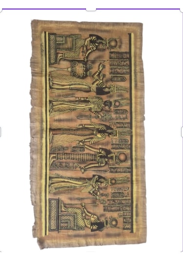 Antik Mısır Temalı Dekoratif Papirus Duvar Tablosu 60x130