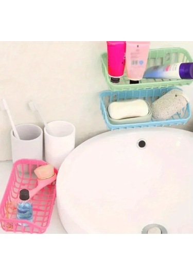 Tongdashop Yeşil 2'li Emişli Raf: Mutfak Süngeri Ve Yaşam Alanı İçin Minimalist Depolama Çözümü Yeşil