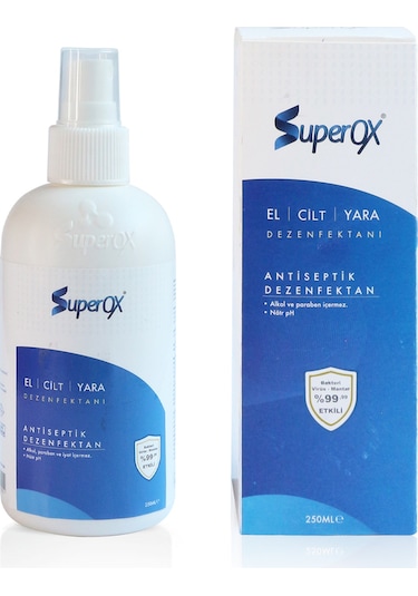 Superox Alkolsüz El Cilt ve Yara Çevresi Dezenfektanı 250 ML