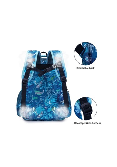 Maxaccess Unicorn Single Bag Unicorn Dino Print Okul Cantasi Ayarlanabilir Askili Buyuk Bolmeli Tekli Unicorn Çantası