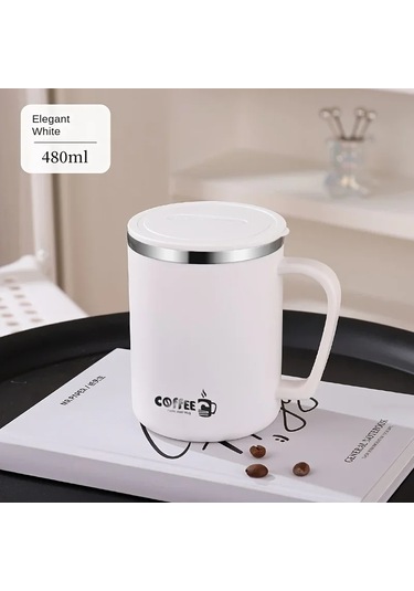 Süt Kahve Fincanı Paslanmaz Çelik Çift Duvar Isı Yalıtımlı Su Bardak Ve Kupalar Dark Green 480ml Koyu Yeşil