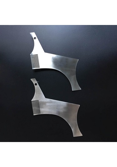 Yifomall "paslanmaz Çelik Sakal Şekillendirici Şablon - Tıraş Makinesi Ve Trimmer İle Mükemmel Hatlar İçin"