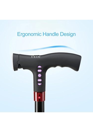 Ayarlanabilir Led Aydınatmalı Çok Fonksiyonlu Yürüyüş Batonu Çok Renkli