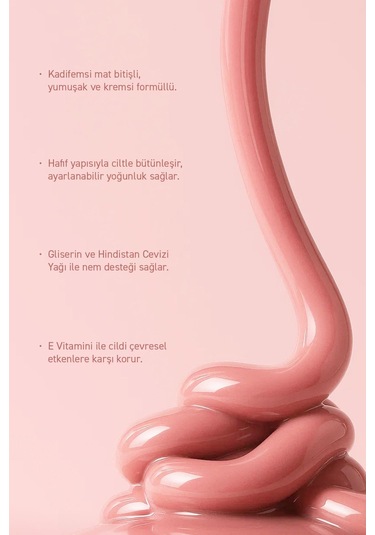 Alix Avien Yoğun Pigmentli E Vitaminli Mat Bitişli Kremsi Likit Allık - Liquid Blusher 01 Tender Peach