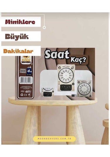 Saat Kaç Öğrenme Seti Zaman Kavramını Öğrenin - Miniklerimiz İçin Renkli Ahşap Oyuncak