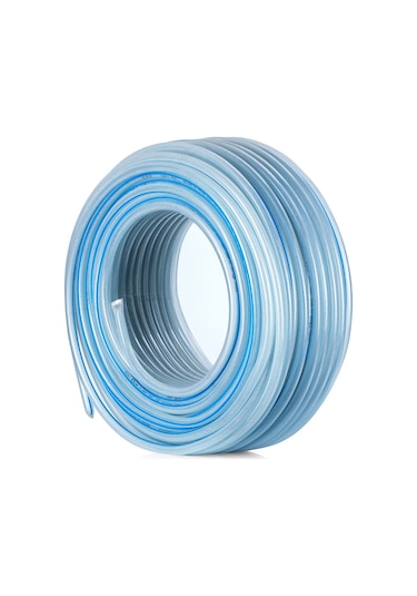 Süper Mavi Pvc Şeffaf Örgülü 30 Metre