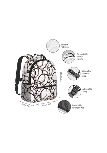Ganzhoushop Çocuk Mini Sırt Çantası 12 İnç Top Beyzbol Desenli Sırt Çantası Okul Çantası Okul Öncesi Anaokulu Çocuk Çantası Kreş Seyahat Çantası Yürümeye Başlayan Çocuklar Erkek Kızlar Yaş Çok Renkli