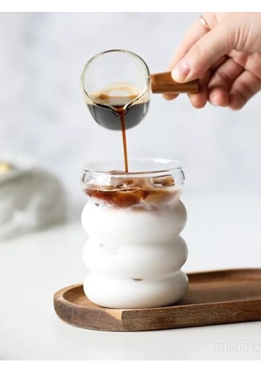 Nesso Kaba Kabar Tabaklı Cam Bardak 243545124 Beyaz