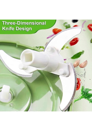 Manuel Sarımsak Doğrayıcı Soğan Öğütücü, Taşınabilir Hızlı Kesici Mini Çekme İpli Gıda İşlemcisi Sebzeler, Meyveler, Domates, Zencefil, Fındıklar İçin Kıyma Makinesi Siyah