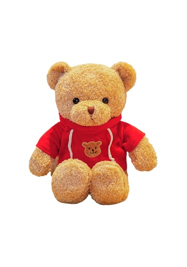 Turki Teddy Ayı Plush Toy Renkli Pillow 40cm Kırmızı Kazaklık