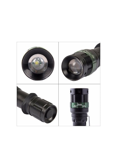 Valkyrie Cree Q5 Uzun Menzil El Feneri - Zoom - Aaa Destekli Siyah