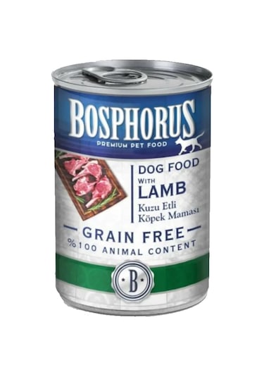 Bosphorus Tahılsız Kuzu Etli Konserve Yetişkin Köpek Maması 415 G