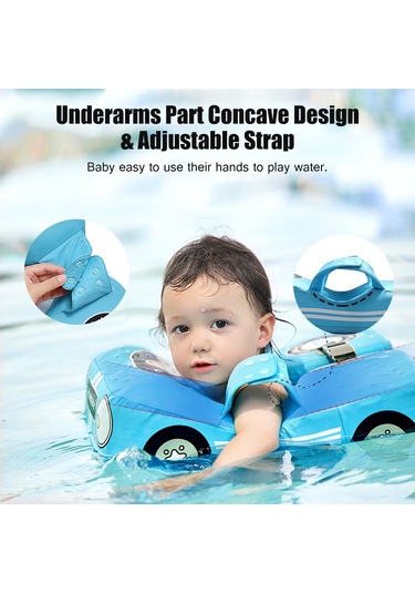 Mambobaby Araba Şekilli Bebek Yüzme Şamandırası Şişme Mt3129r Kırmızı