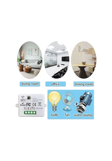 Moveevo Kablosuz Kumandalı Akıllı Işık Anahtarı, 1 Adet 3lü Panel + 3 Adet Alıcı, Serbest Konumlandırma, Çift Kontrol 4lü Set