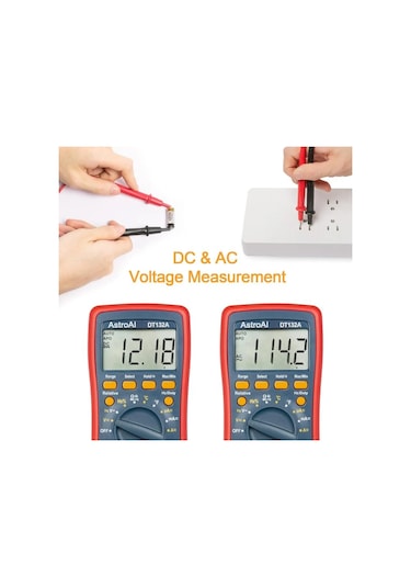 Astroai Dijital Multimetre 4000 Counts Test Cihazi Dt132a