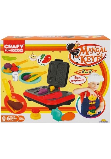 2052 Crafy Mangal Keyfi Oyun Hamuru Seti 300 G 22 Parça