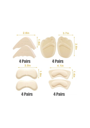 Qingmipy Ayakkabı Dolgu Pedleri - Esnek Ve Yapışkan Taban Destekli Rahatlık Seti