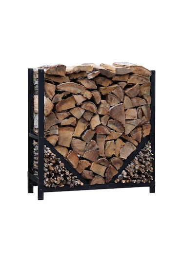 Dekoratif Metal Şömine Odunluğu Tasarım Odun Standı